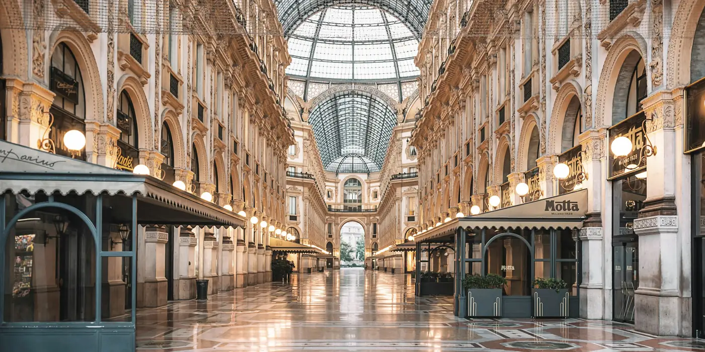 A Galleria Vittorio Emanuele II, em Milão